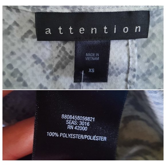 ATTENTION Snakeskin Split Back Shell Tank NWT! - Size XS - Picture 15 of 16